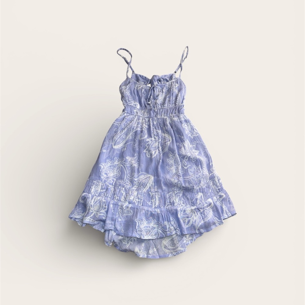 Hollister Light Floral Blue Dress Built-In Shorts Size Medium